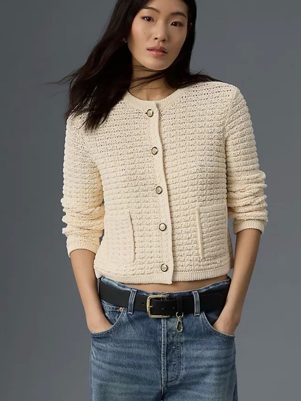 Anthropologie NVLT Knit Lady Jacket in Yellow